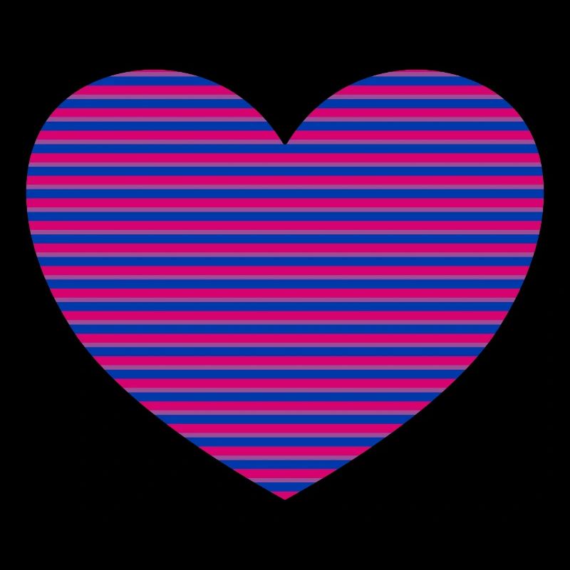 Bisexual flag pattern heart