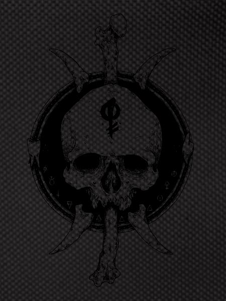 Black magic mystical skull