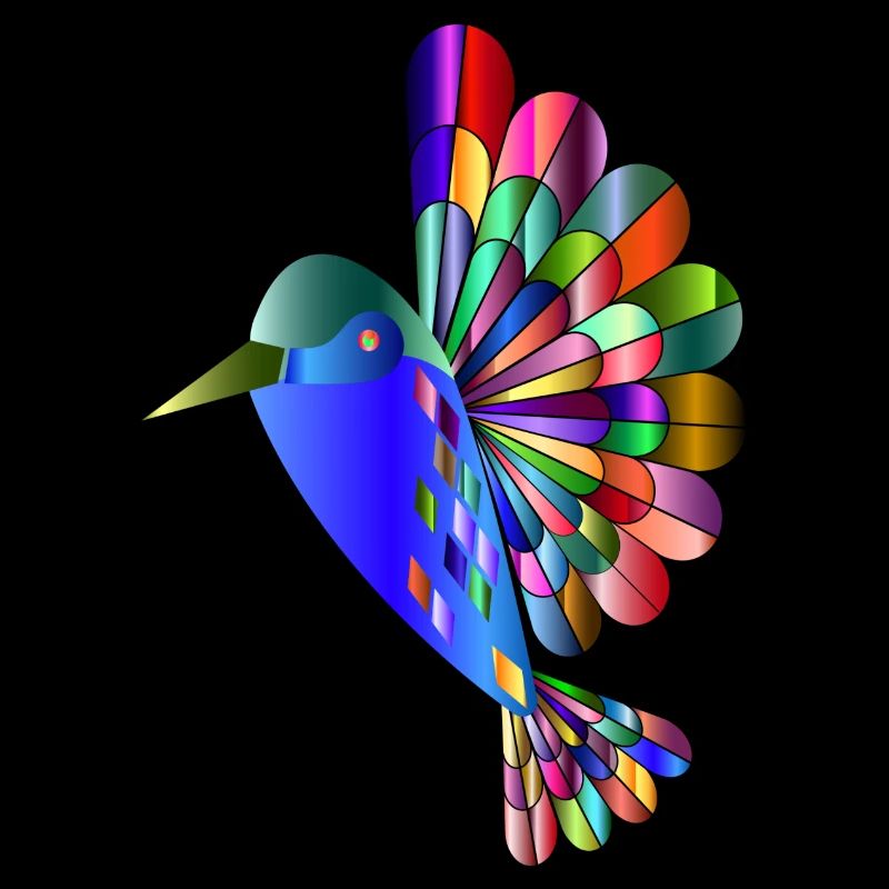 Kolibri Mosaik bunt Geschenk Geschenkidee
