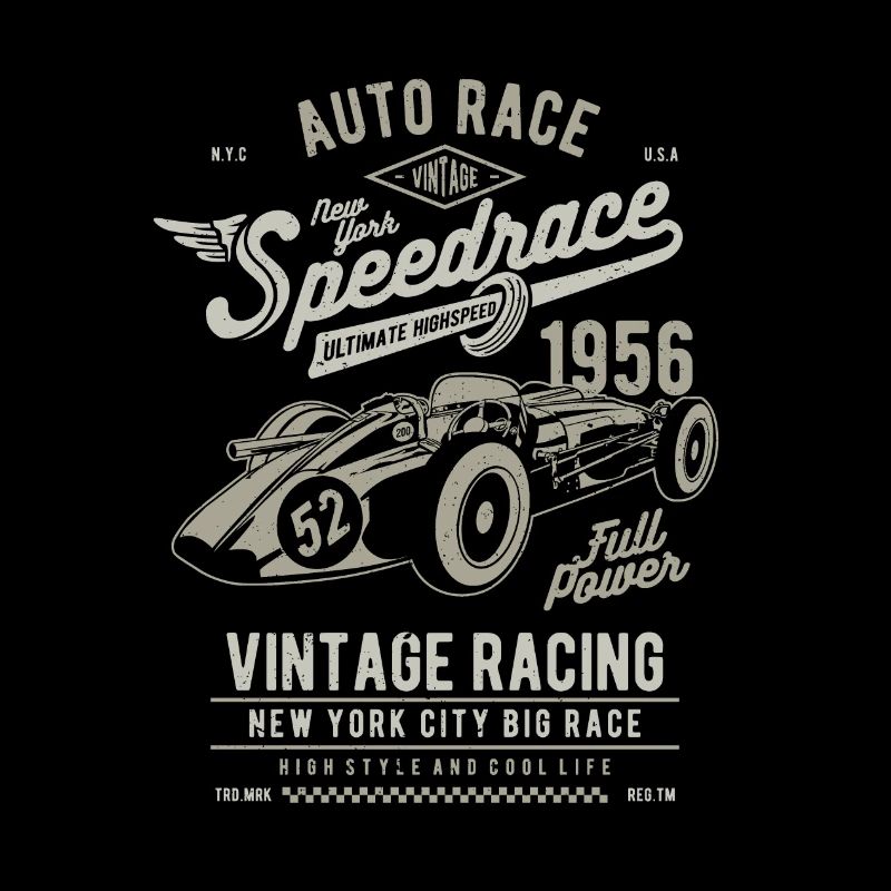 Course de voitures de course vintage