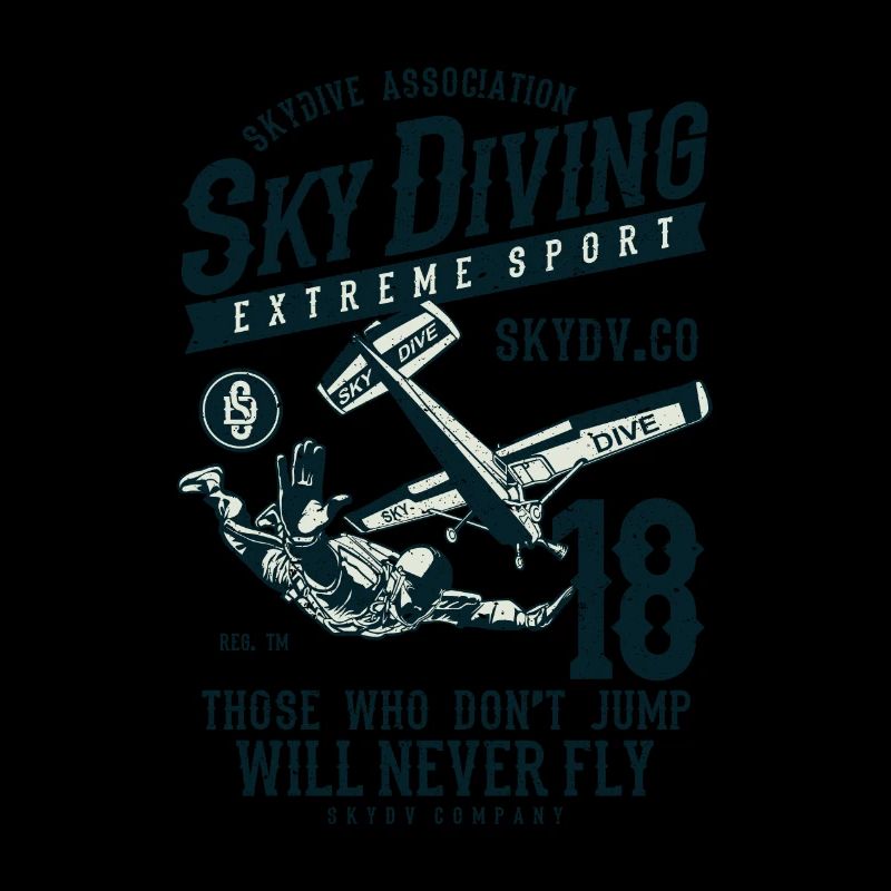 Sky Diving Fallshirm sautant