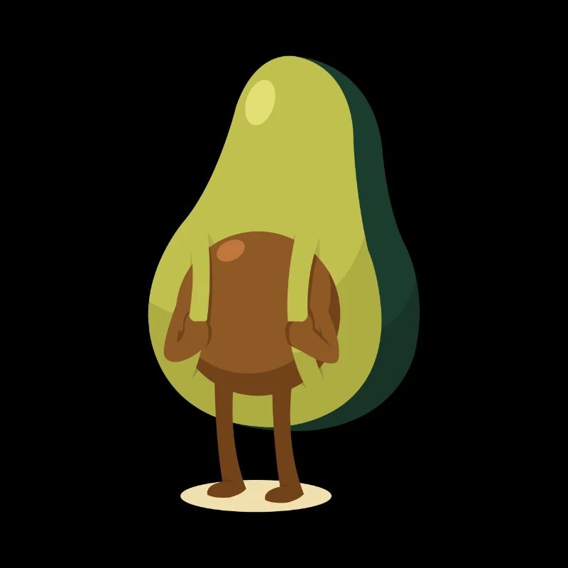 Avocado mit Rucksack