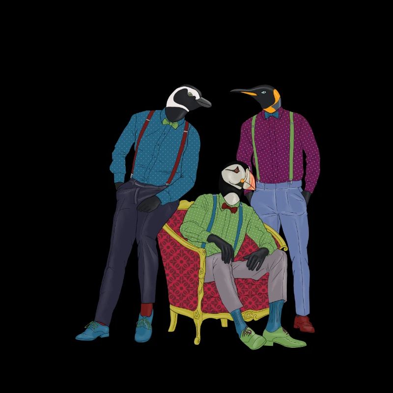 penguins with bow tie
