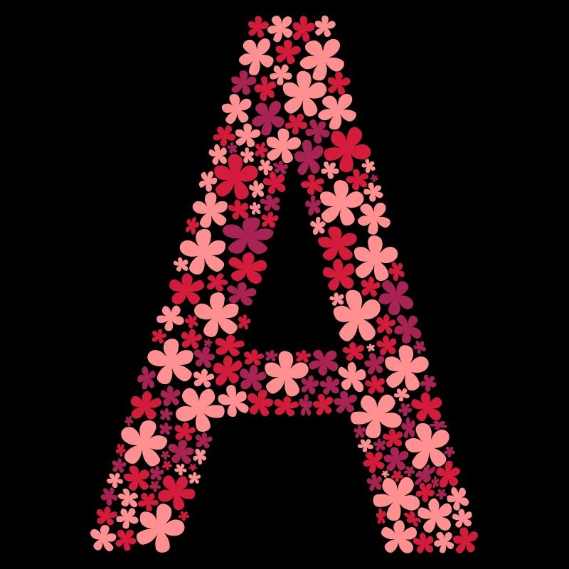 Buchstabe A Blumen farbig