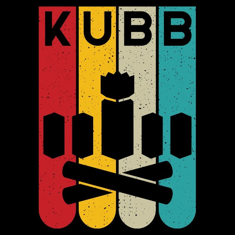 Kubb retro lines kubb yard game player