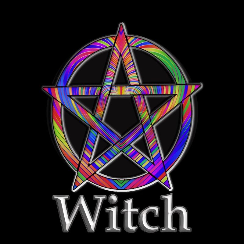 Pentagramm mit Witch Schriftzug