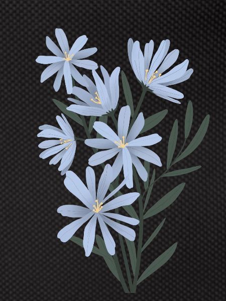 Fleurs bleues