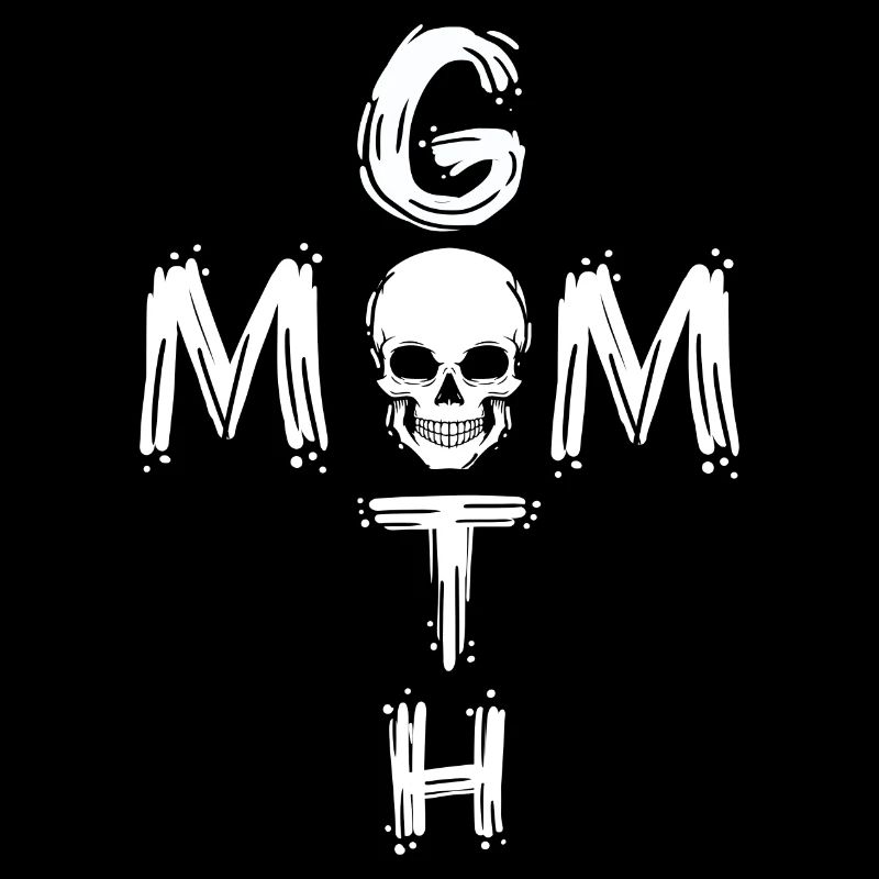 Cool Mütter Tag Gothic Emo Totenkopf Vintage Goth Mama