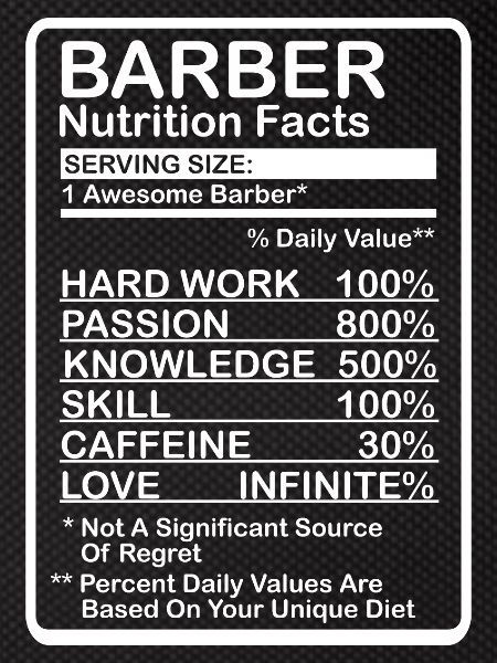 Barber Nutritional Information