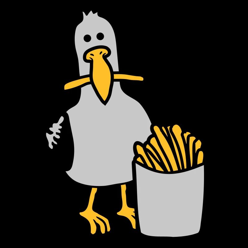 Joyeuses frites volées à la mouette