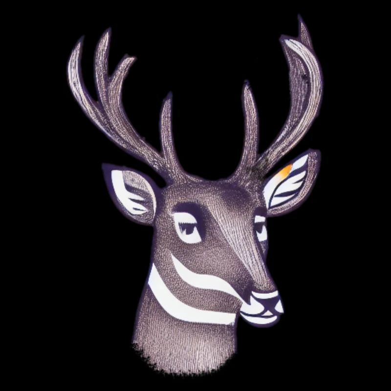 Hirschkopf im Herbst Hirsch Geweih Bock Reh Kitz 7