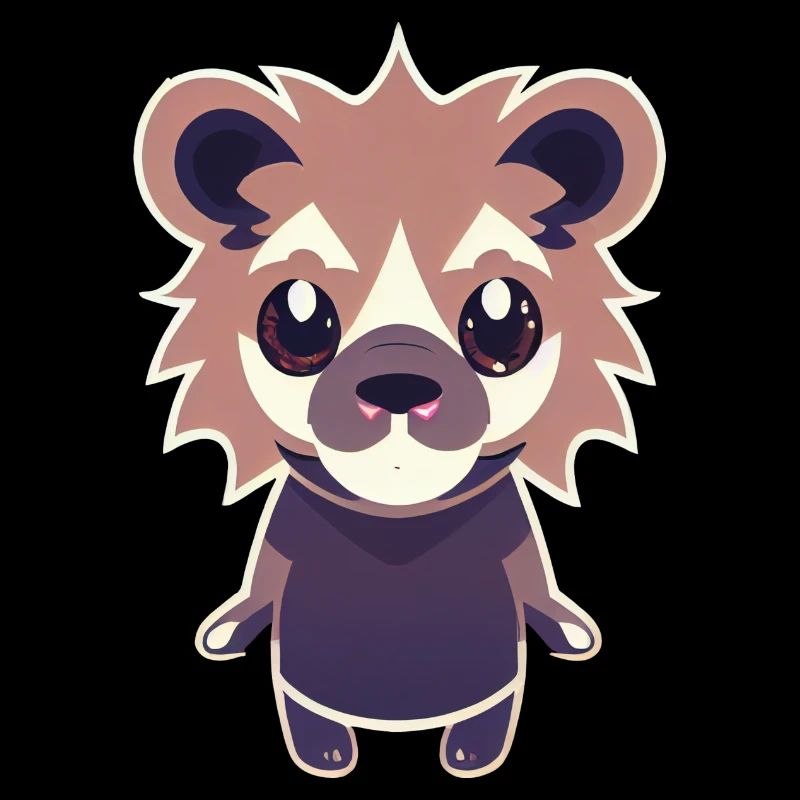 Cute Lion Chibi Kawaii Style