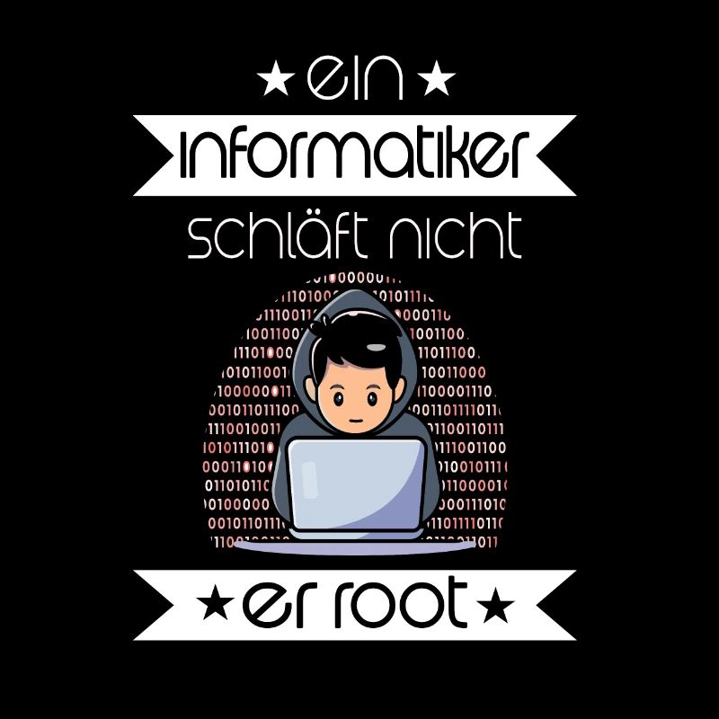 Informatiker Motiv mit Spruch IT Computer
