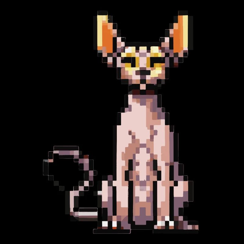 Katze Pixel Kunst Geschenkidee