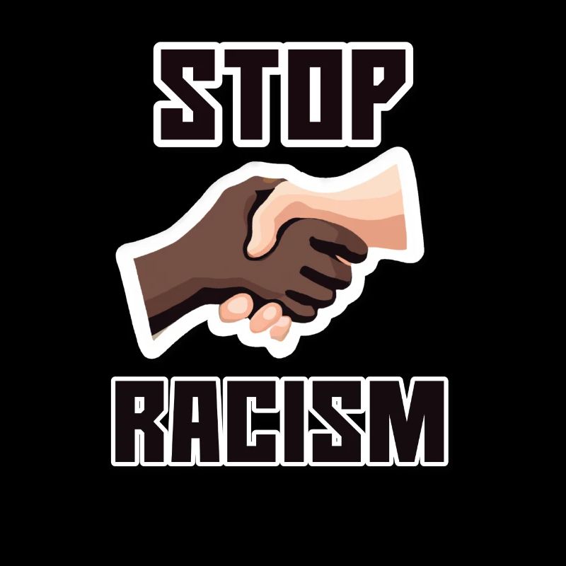 Stop Racism Hand shake black