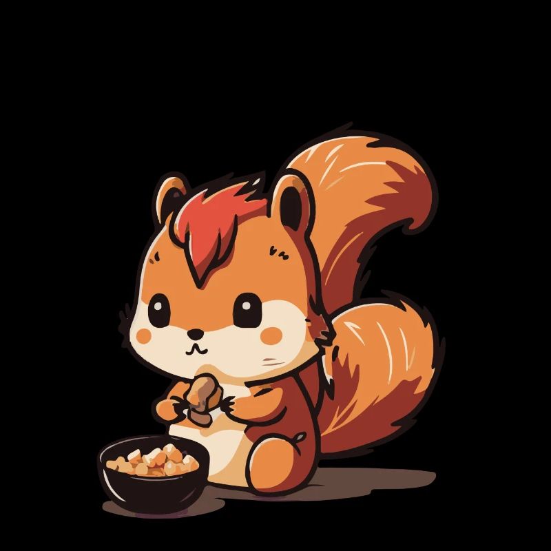 Eichhoernchen Écureuil Comique Mignon Kawaii 8