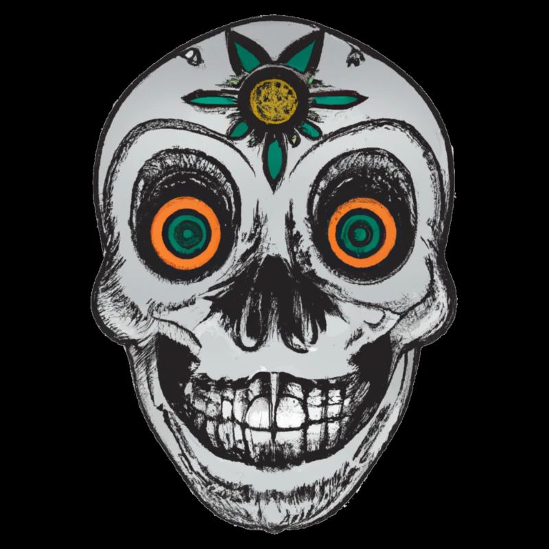 Crâne de style mexicain, Día de Muertos