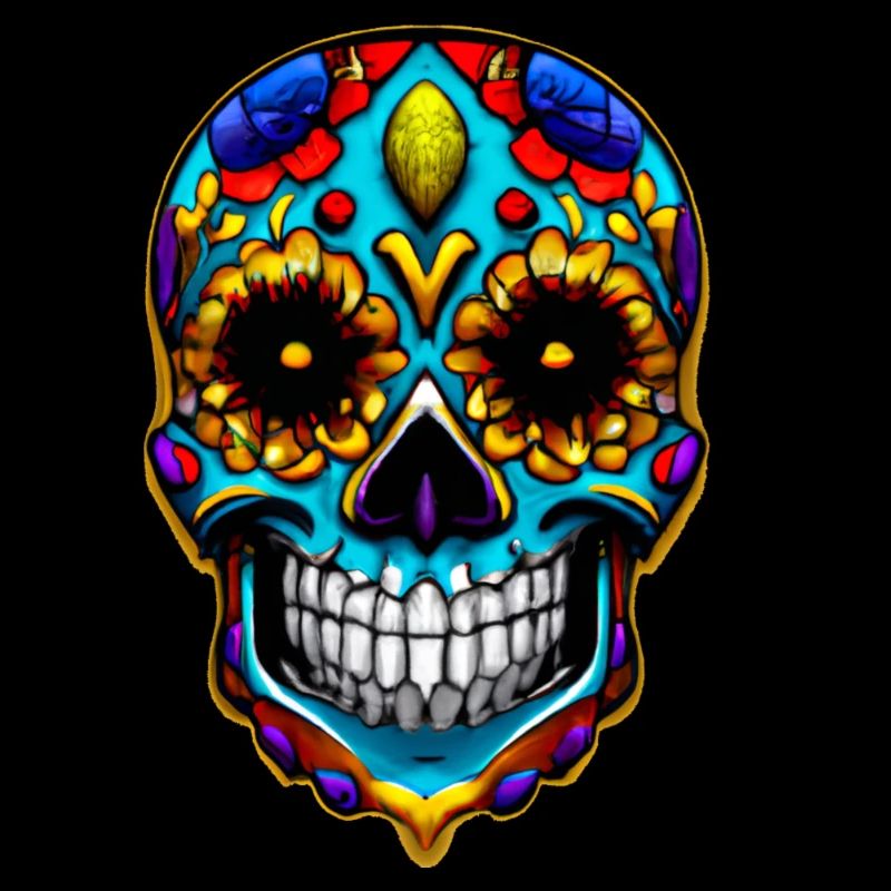 Crâne de style mexicain, Día de Muertos