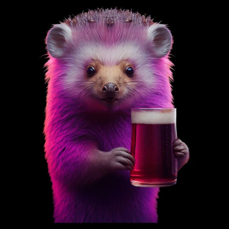 Freches Bier Fretchen in Pinker Farbe