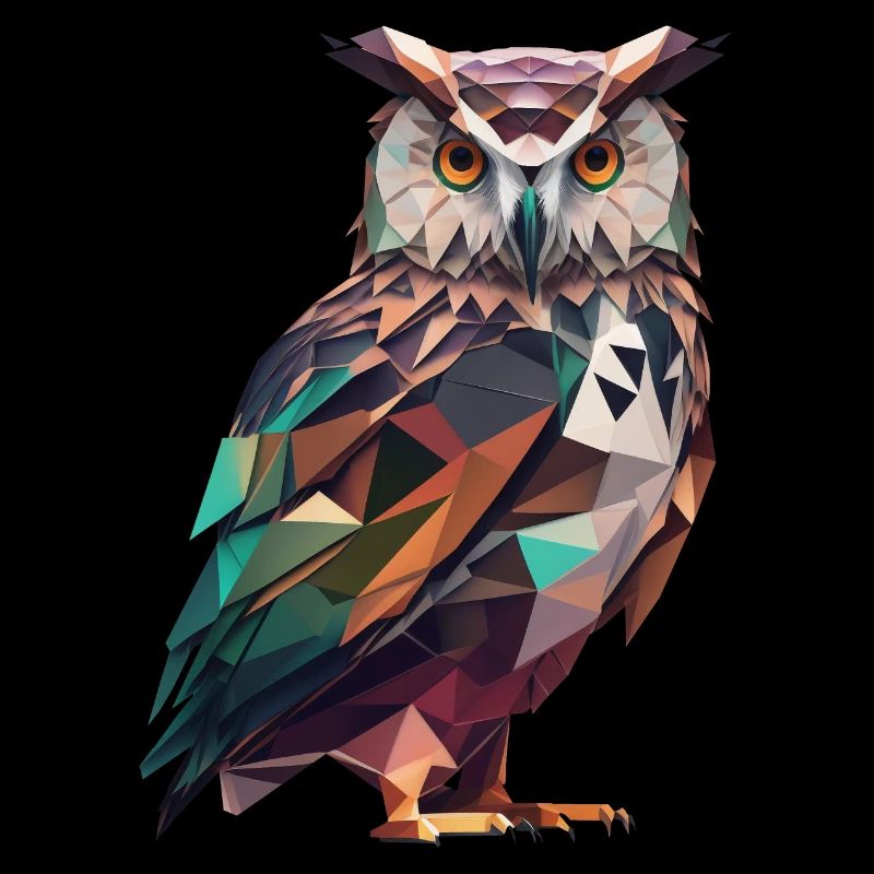 Prächtige Polygon-Eule – Vogelkunst