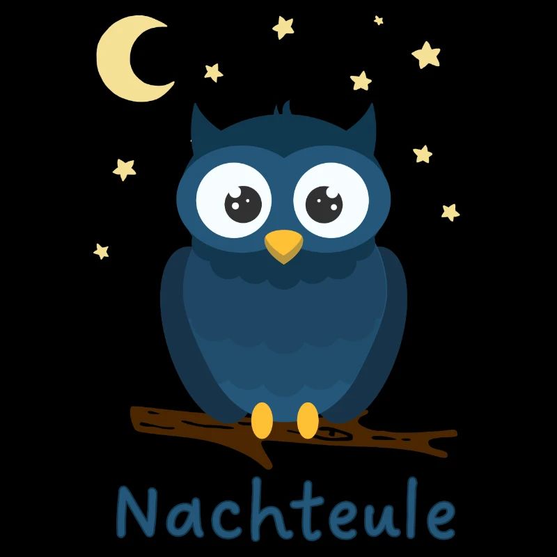Nachteule Eule Nacht Sterne Mond