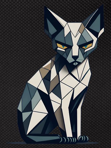 Polygon Siamese Cat