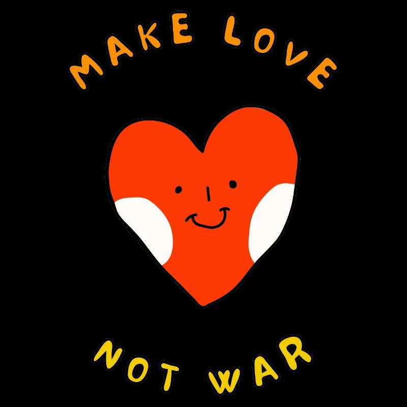 Herz mit "Make love not war"