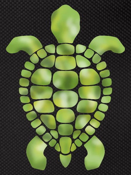 Green turtle mosaic pattern