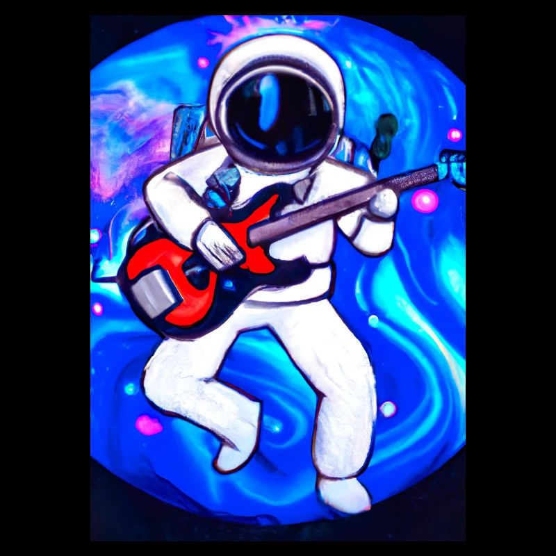 Astronaut spielt Gitarre