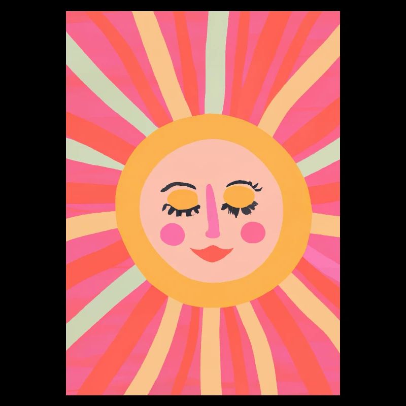 Minimalistisches Sonnengesicht