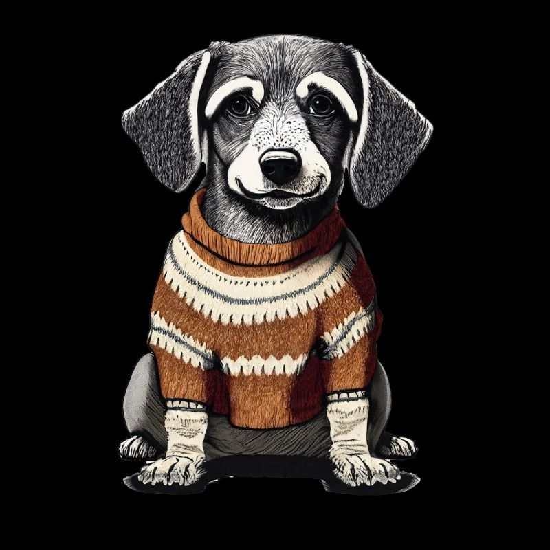 Hund mit Pullover