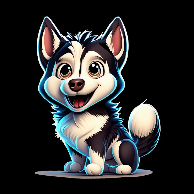 Karikatur Husky