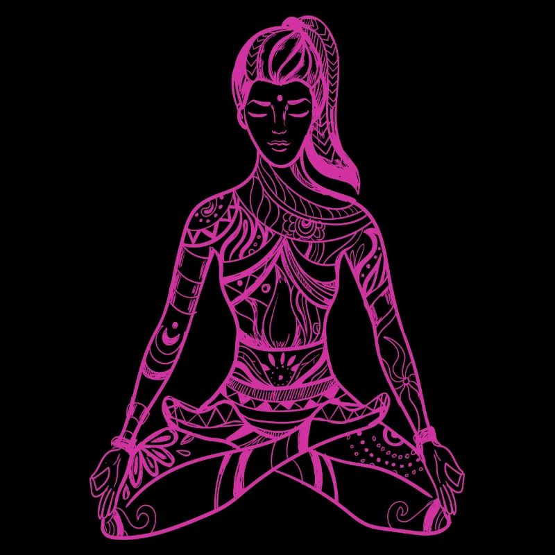 01 Yoga Padmasana oder Lotusblüte | Zeichnen von Strichen