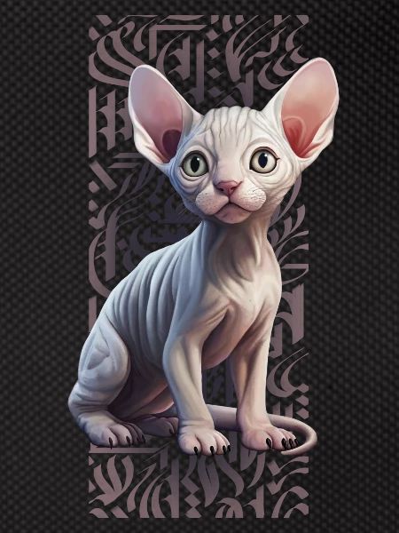 Sphynx Cat calligraphitti