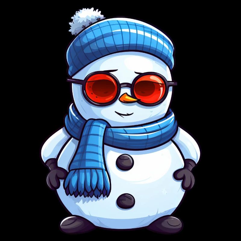 Cool Snowman with Sunglasses Winter Design