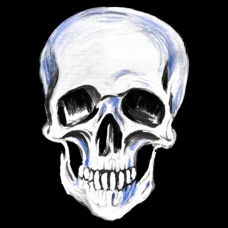 weißer gemalter Totenkopf