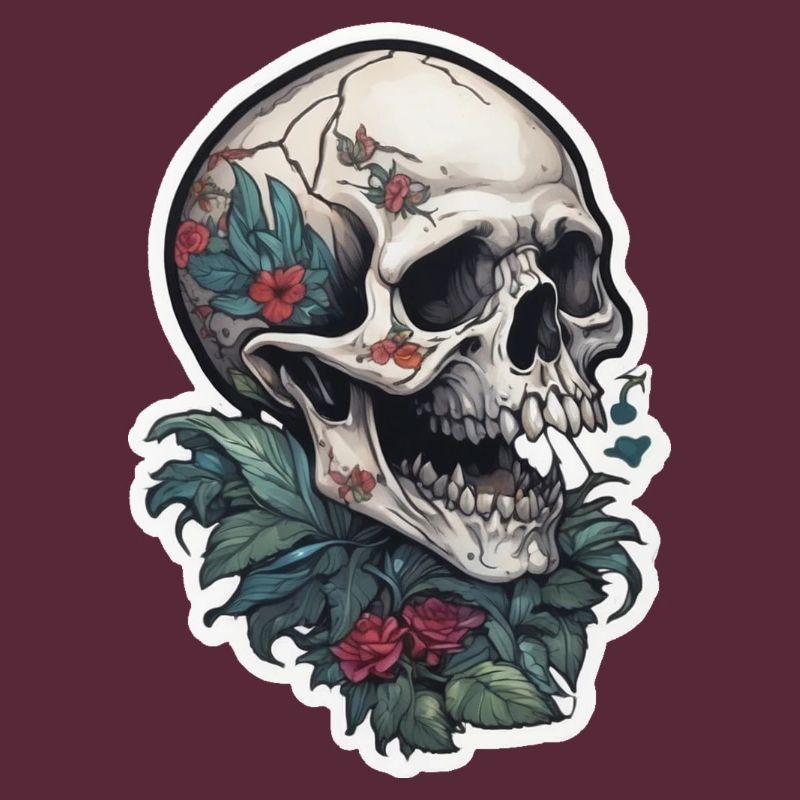 Conception de crâne d’impression de tatouage