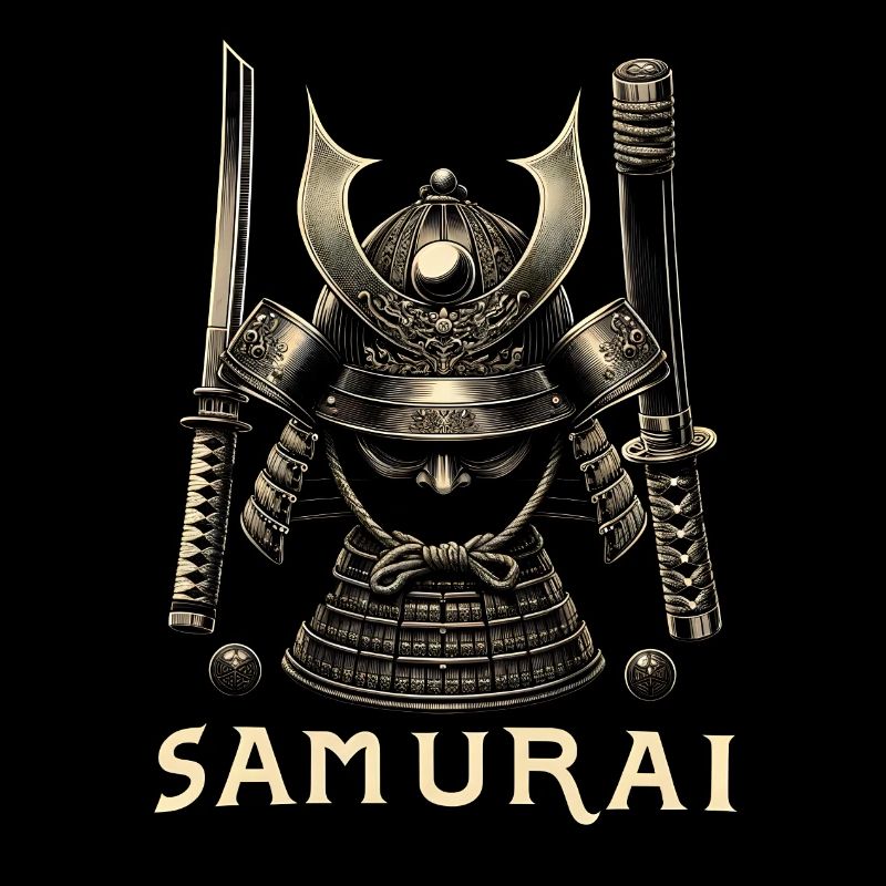 Samurai-Helm und Katana