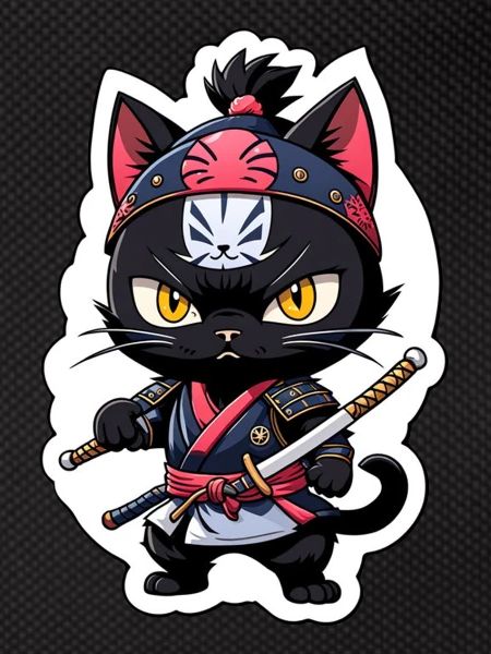Ninja Cat - Samurai Kitten