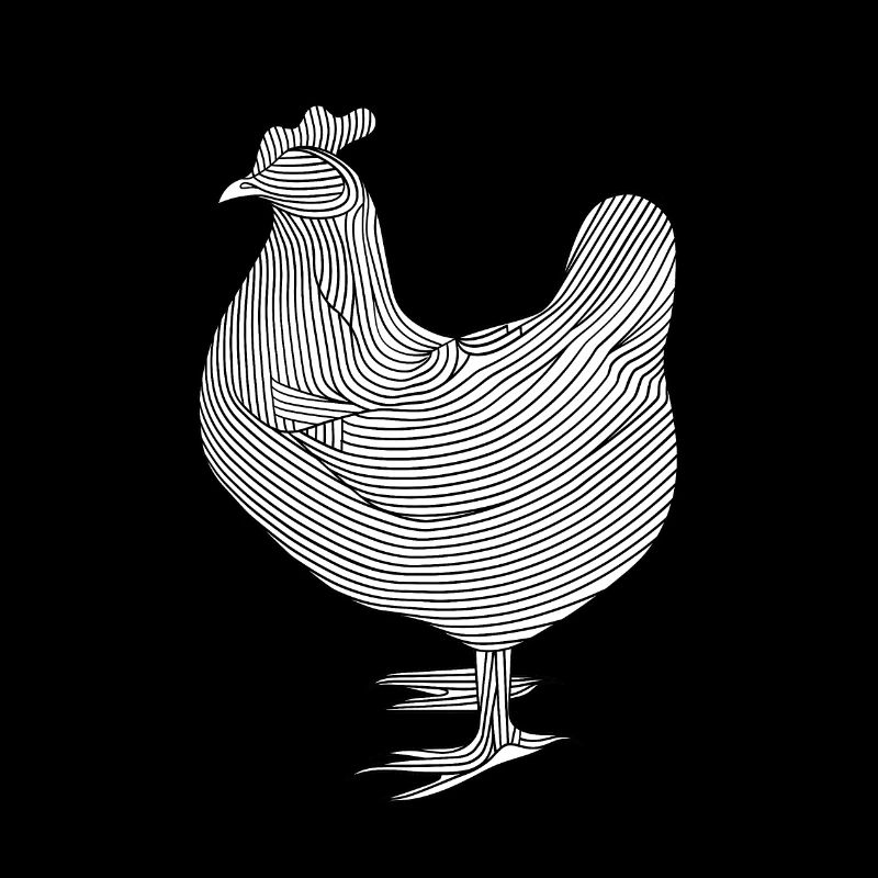 Linien Kunst Huhn #chicken