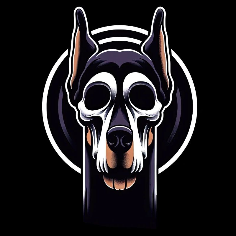 Doberman fluo Skull Edge