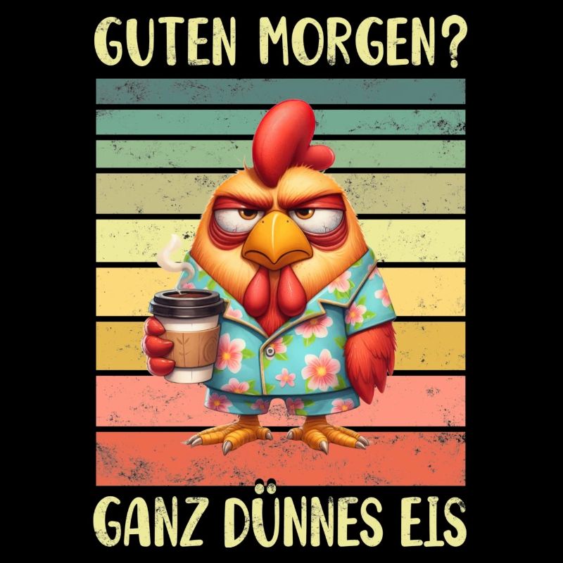 Huhn Hühner Morgenmuffel