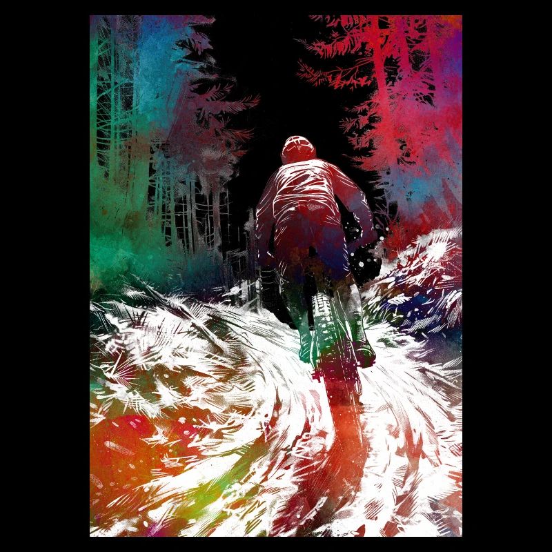 Mountainbiker Sport Kunst