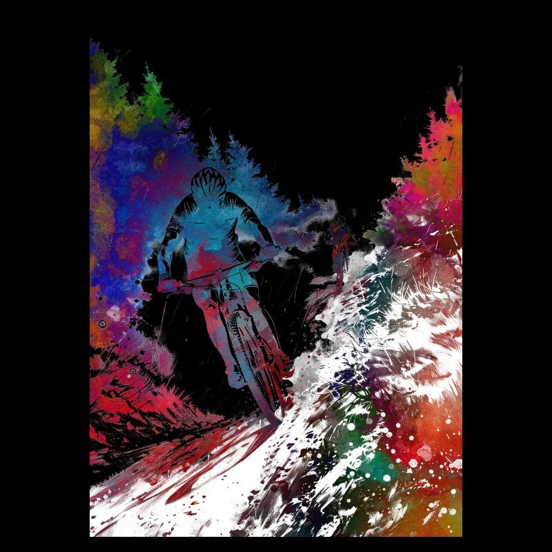 Mountainbiker Sport Kunst