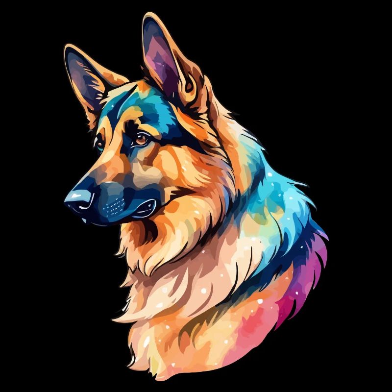 German Shepherd Watercolor