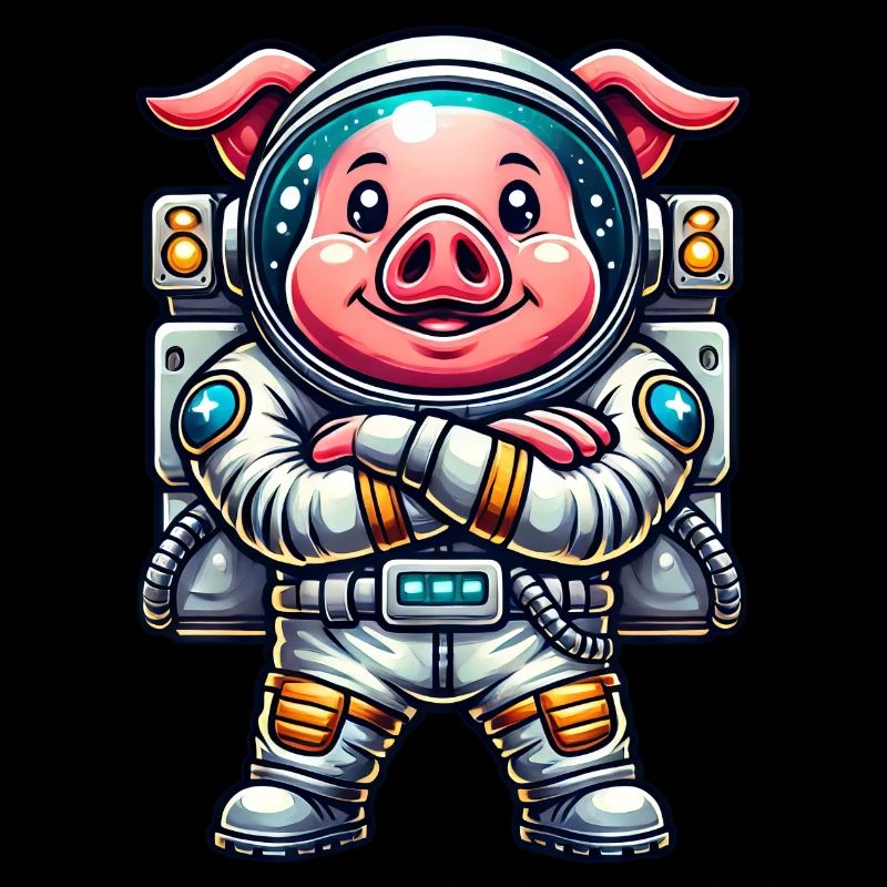 Astronaut Pig Space Universe Cosmonaut