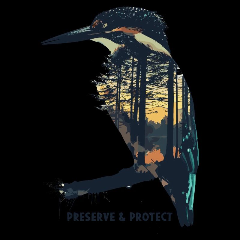 Preserve & Protect Eisvogel Vogel