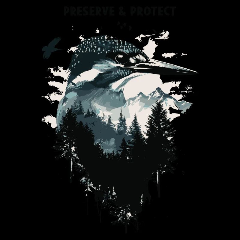 Preserve & Protect Eisvogel Vogel