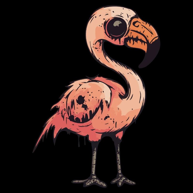 Flamingo Halloween Zombie