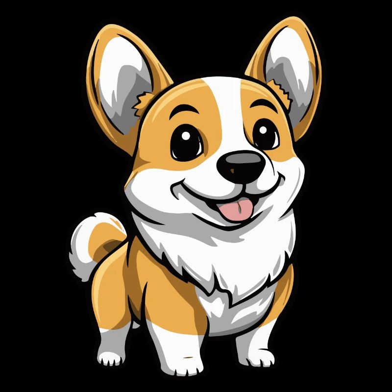 Corgi chien bande dessinée mignon